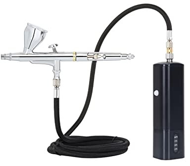 RVIFY fettpresse Adapter Hochdruck-Airbrush-Kompressor-Pistole mit Leistungsanzeige für Modell-Lack-Kuchen-Deko Schmiernippel(B)