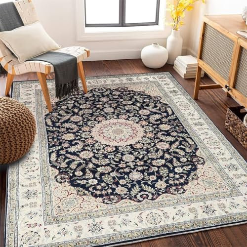 SUNYRDSM Zimmer Deko Mädchen Teenager Teppich rutschfest 60X100CM Pflanze mit kleinem Blumenmuster, dekorativ, rechteckig, waschbar, in verschiedenen Größen Bettvorleger Schlafzimmer rutschfest