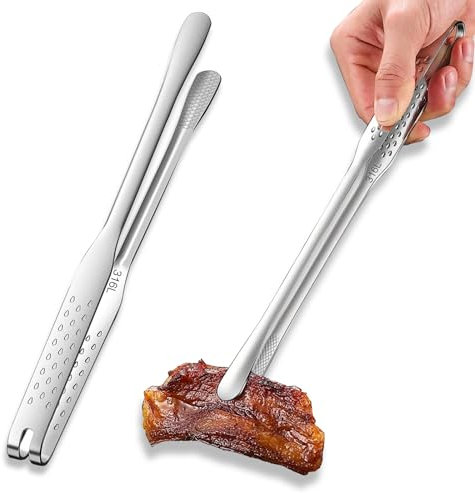 1 pezzi Pinze da Cucina in Acciaio Inox, Pinza da Barbecue, Pinze da Insalata, Pinza da Spaghetti, Grado alimentare, adatto per cucinare, barbecue, insalata, buffet, servizio, torta, pasta,ecc(23.6cm)