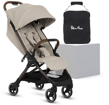 Silver Cross - Clic 2 Compact Stroller & Travel Bag - Travel Stroller For Life On The Go - Foldable & Lightweight - Suitable From Birth To 4 years - Latte