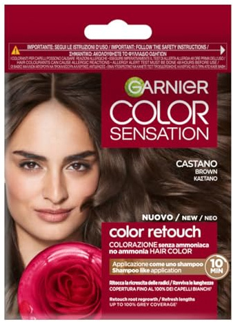 Garnier Color Sensation Retouch Retouch für Haarwachstum ohne Ammoniak in nur 10 Minuten (Kastanie, 1 Einheit)
