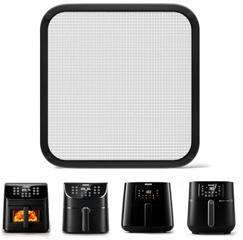 XIKAYA Red de protección magnética de acero inoxidable para freidora de aire - Para Philips HD9285 HD9270 & COSORI 5,5 L 6 L 6,2 L 10,8 L | Malla fina de protección contra grasa, reutilizable y fácil