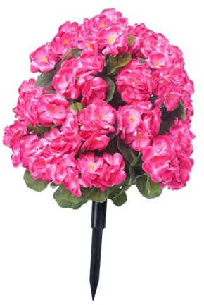 Sharplace Flower Bouquet,Real Touch Begonia Flower,Valentines Day Gifts,for Her Flowers Arrangements Artificial Begonia for Party Home, red