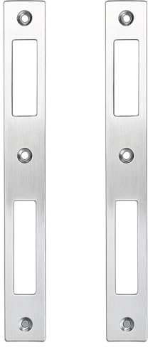 Schließblech, 2 Stück Haustür Schließblech Universal 55 mm, Winkelschließblech für Zimmertür und Gartentor, Türschloss Kompatibel, Maße 172 mm x 22 mm x 1,1 mm