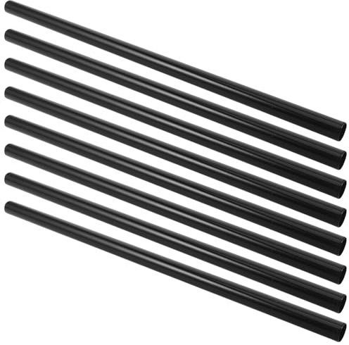 Alipis Tubo Redondo de Hierro Negro para Perchero y Zapatero 16 MM Diámetro X 40 CM 8 Piezas Accesorio Desmontable para Armarios Portátiles y Organización en Dormitorios