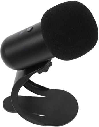 SEWACC Micrófono de Condensador USB con Cable Negro, Control de Volumen y Botón de Silencio, Micrófono para PC y Streaming, Adecuado para Karaoke, Grabación y Podcast en Escritorio