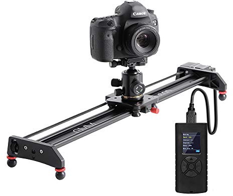 GVM Great Video Maker Motorized Camera Slider Video Rail Track Dolly with Controller Video Shooting Time-Lapse Aluminum Alloy Video Slider for Interview Film Photography
