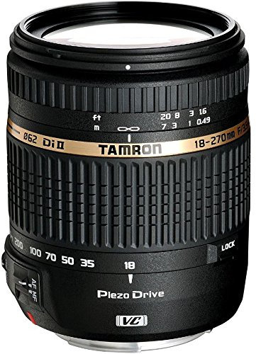 Tamron AF 18-270mm f/3.5-6.3 Di II VC PZD LD Aspherical IF Macro Zoom Lens with Built in Motor for Canon DSLR Cameras (Renewed)