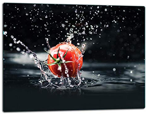 TMK ArtDeko – Schneidebrett Glas – Glasschneidebrett für die Küche 52x40 cm – Robust, Hygienisch & Rutschfest – Glas Schneidebrett – Zusätzliche Arbeitsfläche – Vielseitige Nutzung