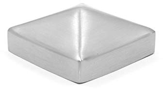 Cosch Edelstahl Pyramidenkappe V2A Edelstahl für Quadratrohr (Rohranschluss 100 x 100 mm)
