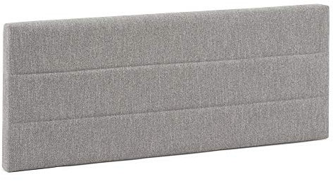 Marckonfort Miconos Kopfteil in Grauer Farbe gepolstert 160x60 cm, mit Schaumstoff gepolstert, Stickerei mit Steppeffekt, 8 cm dick, Inklusive Hardware zum Aufhängen