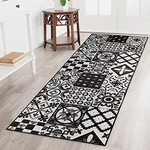 Floordirekt Teppichläufer Sligo | Feinschlingen Teppich mit Muster | Läufer für Küche, Flur & Wohnraum | Modernes Design (80 x 700 cm)