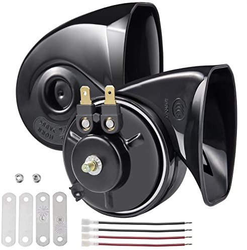 RUPSE Air Horn 12v, Super Loud Car Horn, Single Trumpet Air Horns, Air Horns for Car Truck Lorrys Train Motorcycle Vehicles Boat