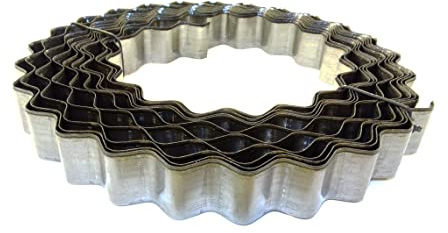2m Flexparts Wellenband 18 mm Welleneisen Rissschutz für Holz Bohlenbeschlag Metallband Eisenband (2m)