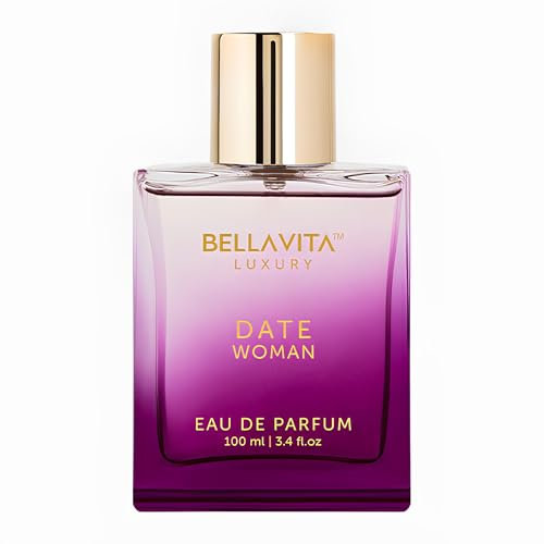 Bellavita Luxury DATE Eau de Parfum | Floral, Fruity, Amber Scent Profile with Pink Pepper and Red Fruits Top Notes | 100 ml | Perfume for Women | Perfect Christmas and New Year Gift