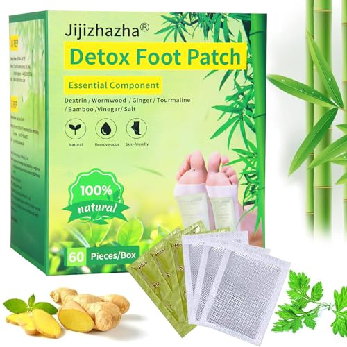 120 comprimés de naturally ingredients Detox foot Pads, Organic Bamboo vinaigre Detox foot Pads, améliorer la qualité du sommeil, facile à utiliser (chaussettes supplémentaires)