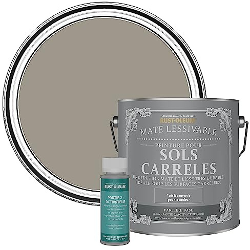 Rust-Oleum Brown Washable Matt Floor Tile Paint - Whipped Truffle 2.5L