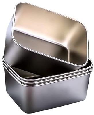 MVSR 4pcs Food Storage Containers with Lids, Meal Prep Containers Reusable, Stainless Steel, Oven Freezer Dishwasher Safe (500ml)