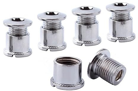 FUBESK 5Pcs Mountainbike Kettenblatt Schrauben Einzel-/Doppel-/Dreifachschrauben Edelstahl Für Rennrad Mountainbike BMX