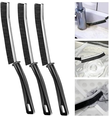 Cepillo Limpieza hogar,Cepillos Limpieza hogar,Cepillo para Limpiar Juntas,Cepillo para Juntas-para Suelos de Azulejos, correderas, guías de Puertas, Limpieza de rejuntado de Cocina (3 Piezas)