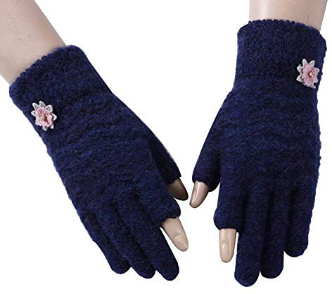 FLYIFE Unisex-Erwachsene Fäustlinge Damen Winterhandschuhe Warme Einfache Handschuhe Winterhandschuhe Glamourös Sehr Warm Im Kalten Winter/Kblue/M