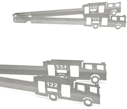 Grillzange Motiv Feuerwehr 122 Österreich, spülmaschinengeeignet, Geschenkidee, Männergeschenk, Feuerwehr-Geschenk, Löschwagen, Löschzug