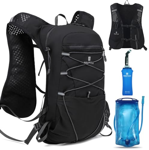 BBAIYULE® Trinkweste, Rucksack, Radfahren, Wasserrucksack, Radfahren, Trinkweste für Marathon, Trailrunning, Wandern, Radfahren, Klettern (Rucksack mit 1 x 470 ml weicher Flasche)