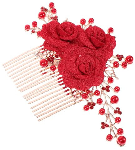 MAGICLULU 3-teiliges Haarspangen-set Für Die Hochzeit Braut-blumen-haarkamm Elegante Haar-accessoires Für Mädchen Für Brauthaar