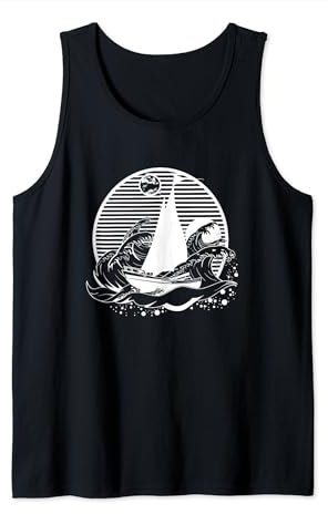 Segeln Zeichnung Fahrtensegeln Segeltörn Tank Top