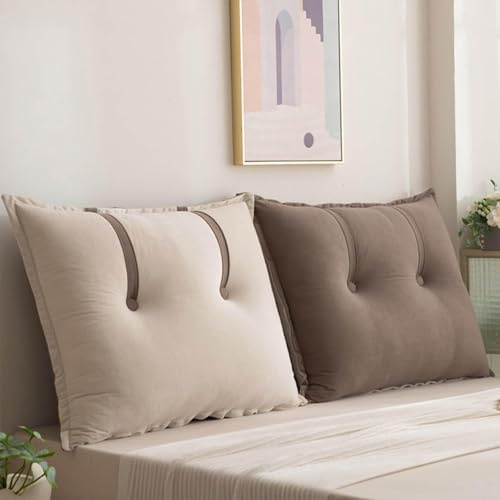 Hoowarm Rückenkissen Bett, für Bett und Sofa Rückenlehne Lesekissen，Schulter, Rücken-und Lendenwirbelstütze Lehnenkissen, Ergonomisch Wandkissen, Abnehmbarer bürostuhl Lesekissen(G,100x60x15cm1pc)