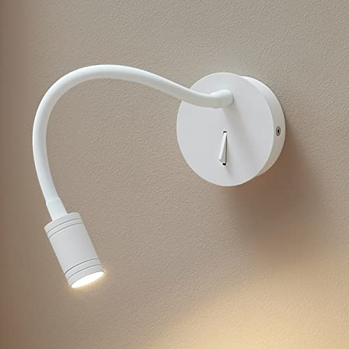 KOSILUM Liseuse Murale Blanche Flexible avec Interrupteur - Aski
