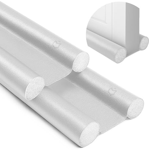 BIORYC ® (x2) Burlete Puerta Entrada de Polipiel con Tira de Sellado para Puertas | Burlete Bajo Puerta Exterior Aislante Térmico y Acústico | Protector Puerta Casa contra Frío, Ruido y Corrientes