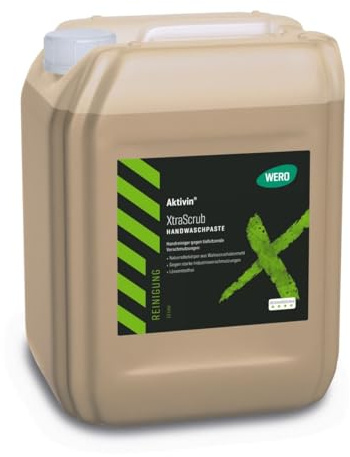 WERO Aktivin® XtraScrub Handreiniger 10 Liter | Handwaschpaste, Naturreibekörper, gegen Öl, Fett, Schmierstoffe & Ruß