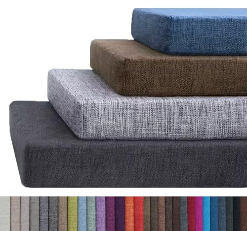 DSSHENGDS Benutzerdefinierte Bankkissen, Sitzbank Eckbank Auflagen für Innen Outdoor Fensterbank Couch,Bankkissen Stuhlkissen, Innensofa Sitzkissen- Dark Coffee- 50 * 50 * 5cm
