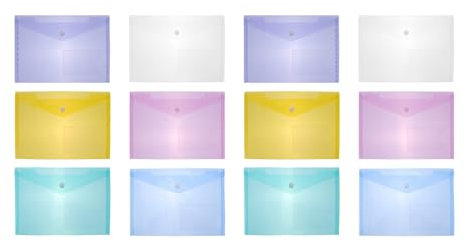 Aktenordner Dokumentenhalter Durchsichtige Kunststoffumschläge Ordner Organizer A5 Dokumente Umschlagaufbewahrung Papiertasche Reiseschreibtisch FüR Dokumente Organisieren, BüRobedarf(Assorted Color)