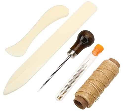 Sewroro Lederhandwerks 107 Stück Selbstgemacht Lederreparatur Werkzeugset Mit Ledernadeln Und Buchbindewerkzeugen Für Handnähen Und Bastelprojekte