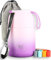 Milu® Thermobehälter für Essen 450ml, Edelstahl, Thermo Lunchbox, Suppenbehälter to go, Thermobox, Thermodose zum Warmhalten Suppen, Babybrei, Speisebehälter, breiwärmer unterwegs, Rosa Violett 450ml