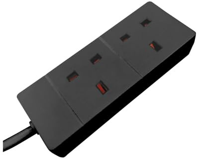 LED ANGEL Extension Lead 1.5mm cable (1 METRE, BLACK, 2 GANG)