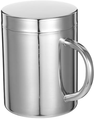 GLEAVI Tazza Da Viaggio Con Manico in Acciaio Inossidabile Tazza Da Caffè Espresso Parete Per Mescolare Caffè e Uso Quotidiano Bevande Calde e Fredde Al Latte