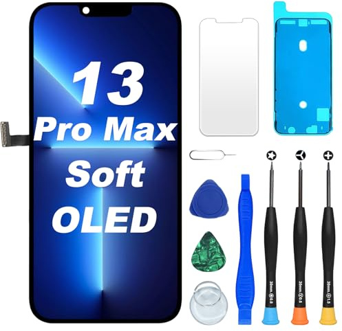DIGI4U Soft OLED Screen Replacement for iPhone 13 Pro Max 120Hz, 6.7'' COP Display NOT LCD, 1:1 Window & Resolution & Thickness, Temp Control, with Repair Kit for iPhone 13 Pro Max Screen Replacement