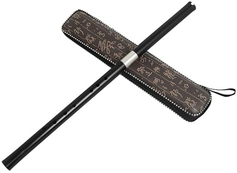 Milisten Chinesische Holzflöte 8-loch Zwei Stück F-dur Traditionelles Blasinstrument für Anfänger Erwachsene Handgefertigt Kompakt mit Lederbox
