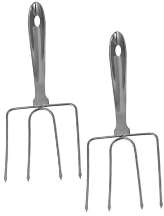 Holibanna 2piezas Elevador De Pavo Inoxidable Tenedor Para Barbacoa Resistente y Duradero Mango Antideslizante