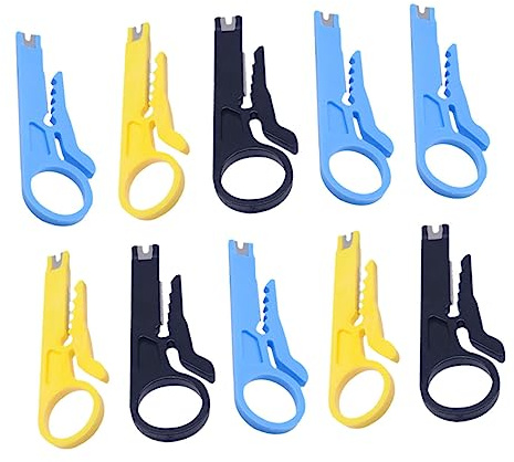 iplusmile 10piezas Perforadora De Alambre Multifunción Pelacables Práctico y Pequeño Herramienta Para Electricistas Para Trabajo De Cableado Hogar o Taller