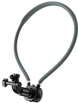 UNITEDTIME Neck Mount for Action Camera Hand Free POV Vlogging for Go Pro Hero 13 12 11 10 9, Insta 360 X5 X3 X4, DJI OSMO 360 Action 6 5 Pro 4 3 One-Click Button Adjustable with Chest Strap (Grey)
