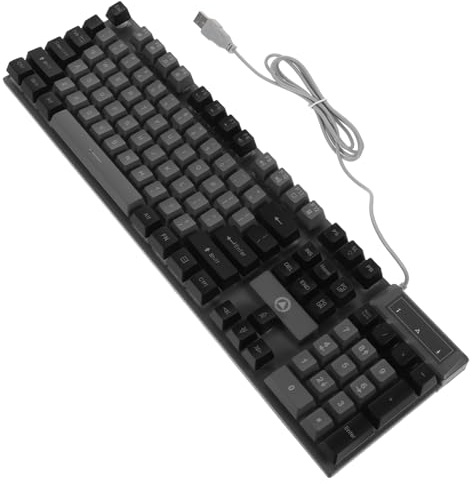 Angoily Teclado para Mecánico de Completo Retroiluminación RGB Teclado Cable para Escritura Mejorada y Experiencia de Inmersiva PC