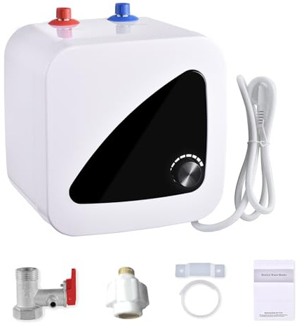 Worshow 1500W Electric Water Heater, 220V 7A Instant Water Heater, 12L Under Sink Water Heater Storage with Digital Display, IP4X Waterproof Instantaneous Water Tap for Shower, RV Kitchen Bathroom