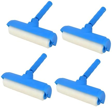 predolo 4x Rouleau à Peinture pour Plafond, Bouton D'angle Réglable, Outil D'application de Peinture de Qualité Supérieure