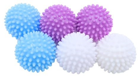 Qury Dryer Balls, Pack of 6 Wash Balls for Down Jackets, for Washing Machine, Reusable, Tumble Dryer Ball for Home Clothing Cleaning