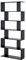 HOMCOM Estantería para Libros Moderna Librería con 6 Estantes para Comedor Salón Estudio 80x23x192 cm Negro