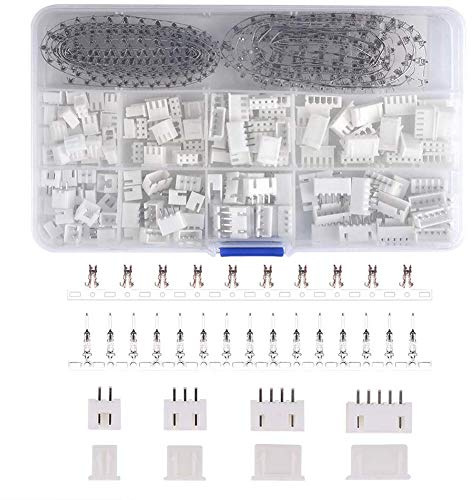 Gasea 560Pcs 2.54mm JST-XHP JST Connector Kit, JST-PH 2/3/4/5 Pin Housing Adapter Cable Connector Socket Male and Female